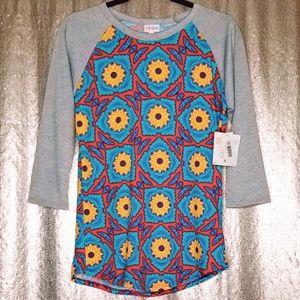 LuLaRoe BNWT S Randy tee - bright floral mandala